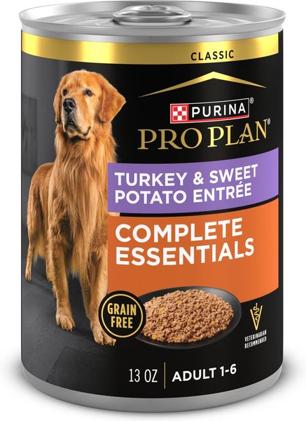 Purina Pro Plan Savor Adult Grain-Free Classic Turkey & Sweet Potato Entree Canned Dog Food, 13-oz can, case of 4