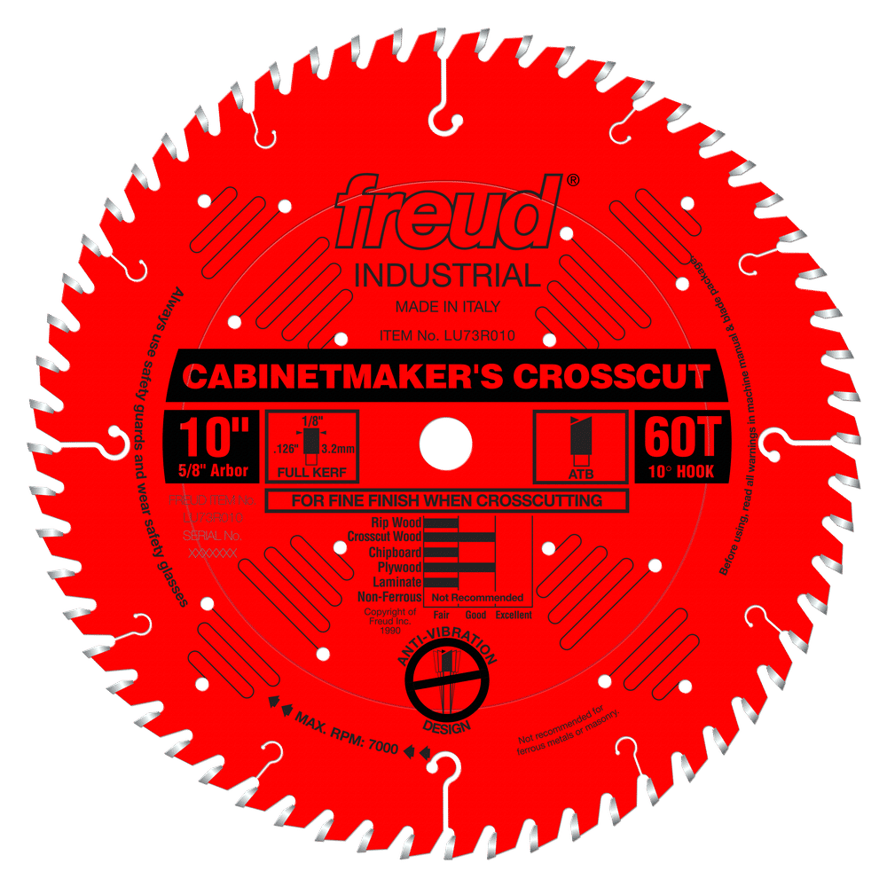 Freud LU73R010 10" Cabinetmaker’s Crosscut Blade