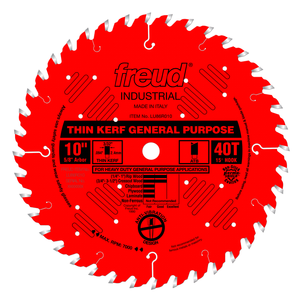 Freud LU86R010 10" Thin Kerf General Purpose Blade