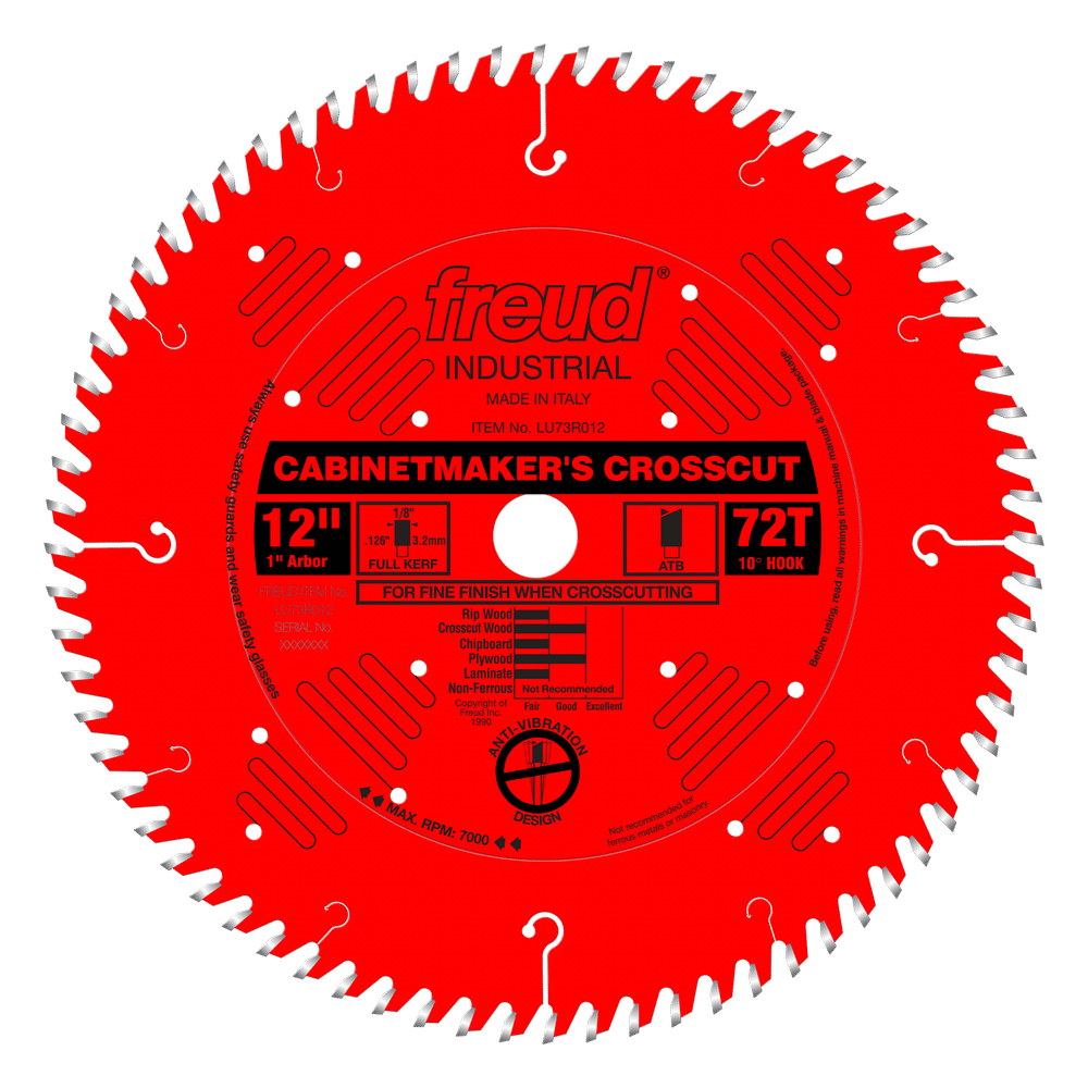 Freud LU73R012 12" Cabinetmaker’s Crosscut Blade