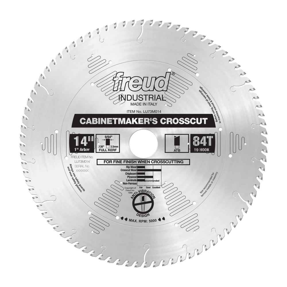 Freud LU73M014 14" Cabinetmaker’s Crosscut Blade
