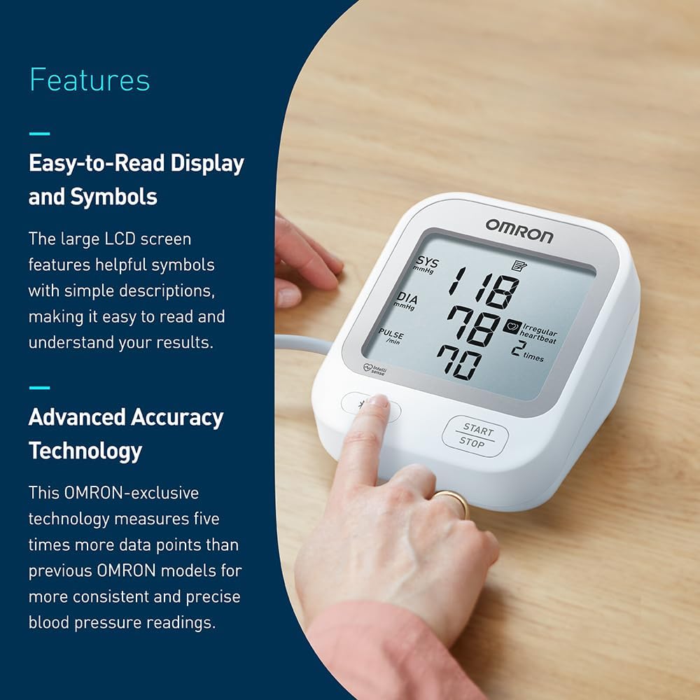 Omron BP5255 Silver Blood Pressure Monitor