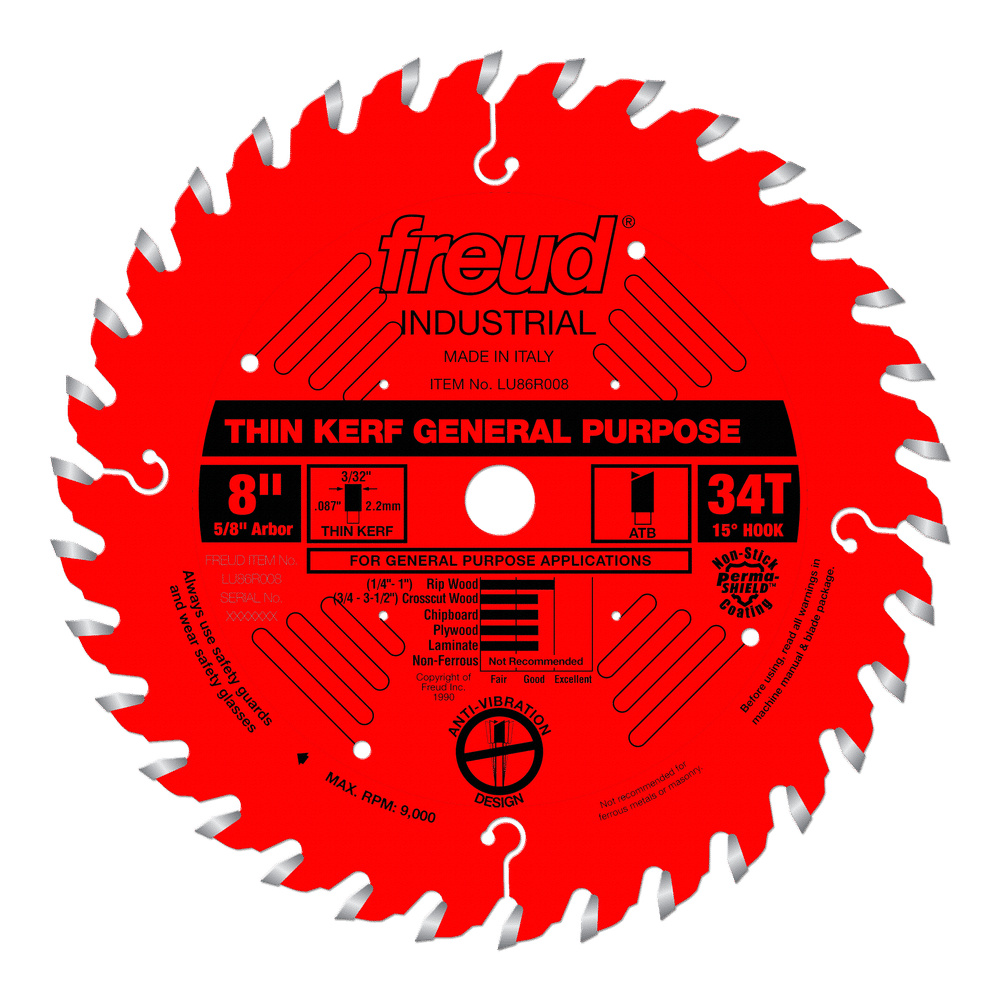 Freud LU86R008 8" Thin Kerf General Purpose Blade
