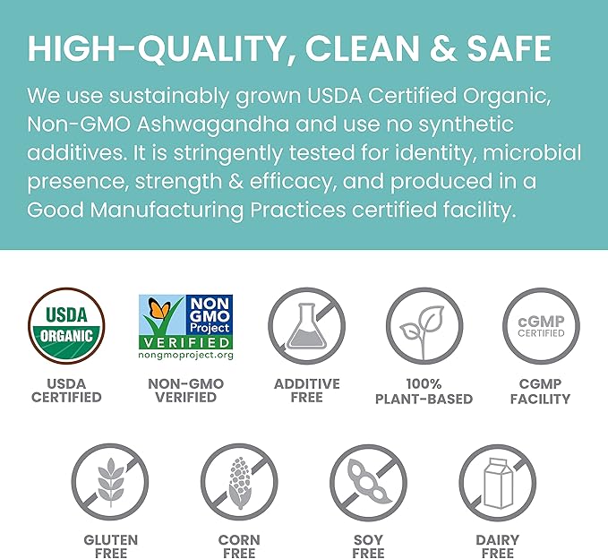 Himalaya Organic Ashwagandha Root, 60 Day Supply