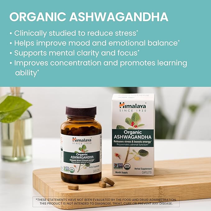 Himalaya Organic Ashwagandha Root, 60 Day Supply