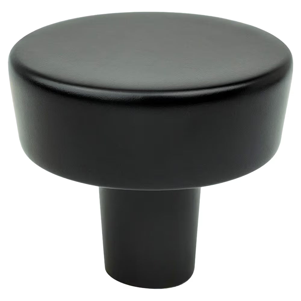 Wur 1-9/32" Brookridge Round Knob, Black