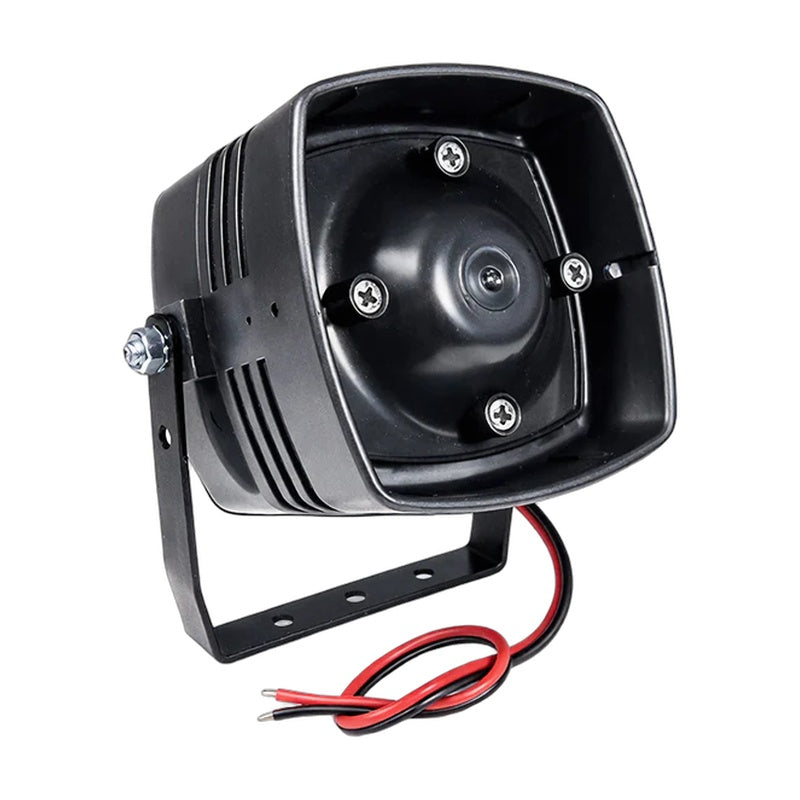 ELK Electronic Siren, Notification Type: Siren, 118 dB at 1m Sound Emission, Black, 6 to 14 VDC, 1.2 A