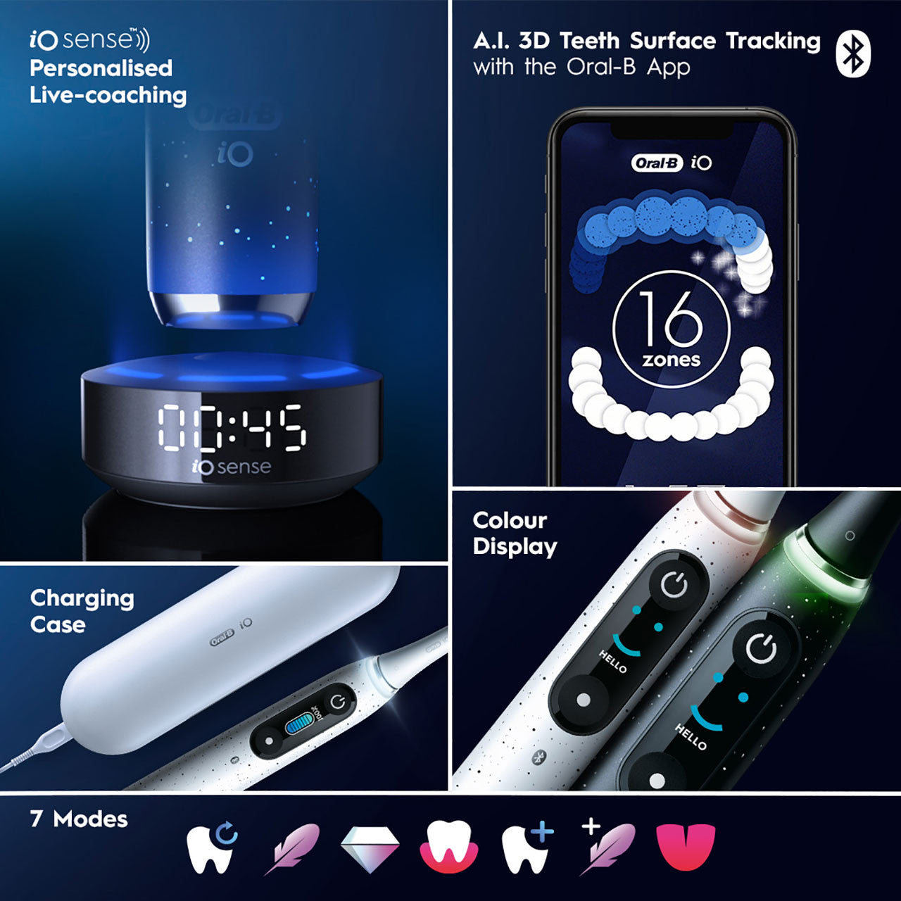 Oral-B iO Series 10 Rechargeable Electric Toothbrush, Cosmic Black