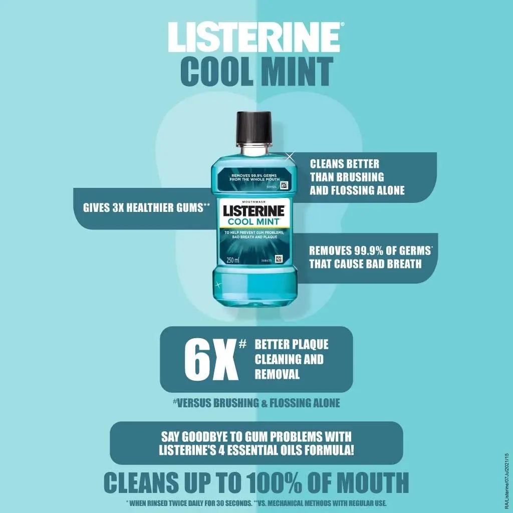 LISTERINE Cool Mint Mouthwash 500ml