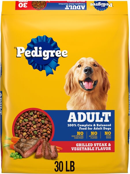 Pedigree Complete Nutrition Grilled Steak & Vegetable Flavor Dog Kibble Adult Dry Dog Food - 30 lb