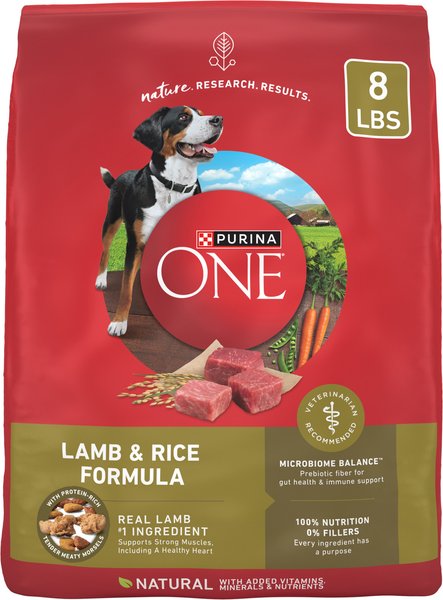 Purina ONE Natural SmartBlend Lamb & Rice Formula Dry Dog Food - 8 lb