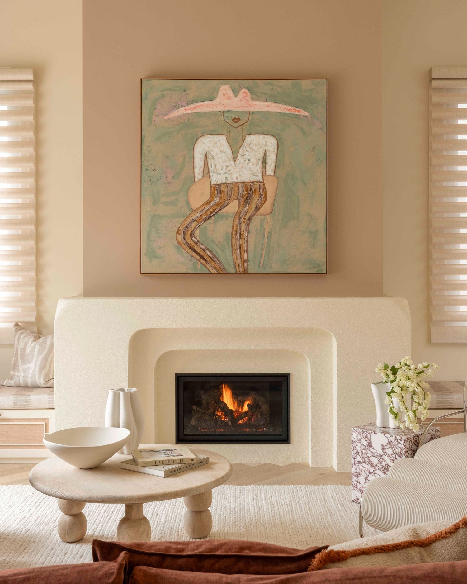 MA Laila Ivory Braided Wool Rug