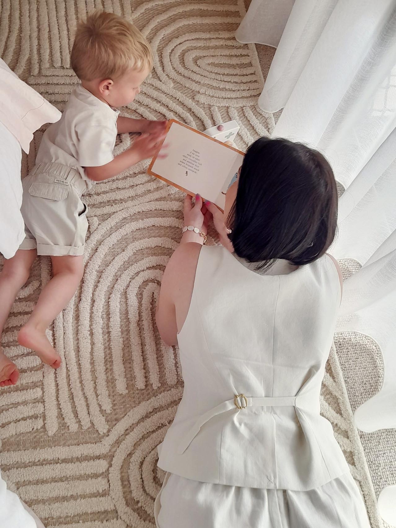 MA Maisie Cream and Ivory Textured Tribal Rug