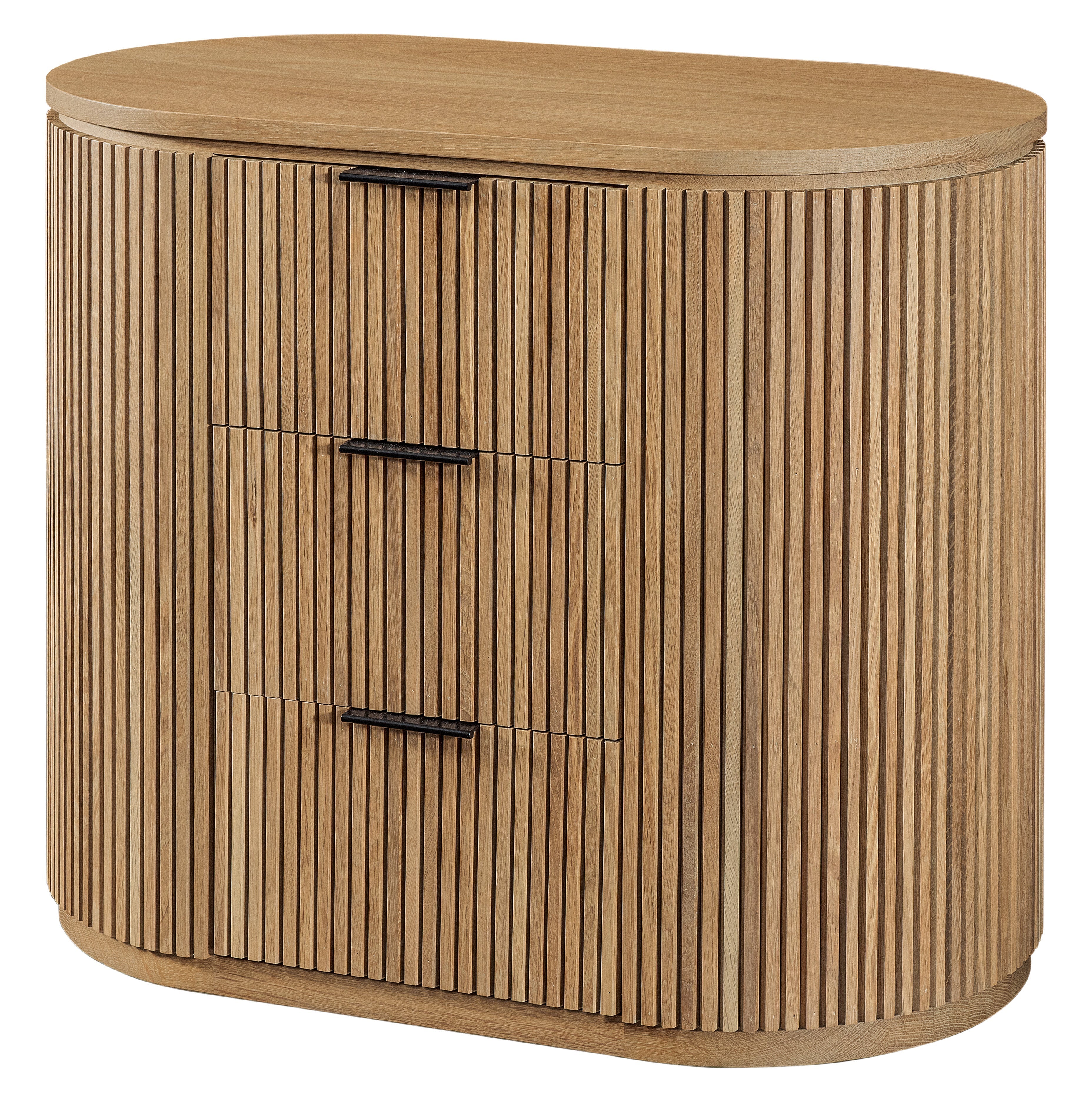 TAH Harper Three Drawer Nightstand