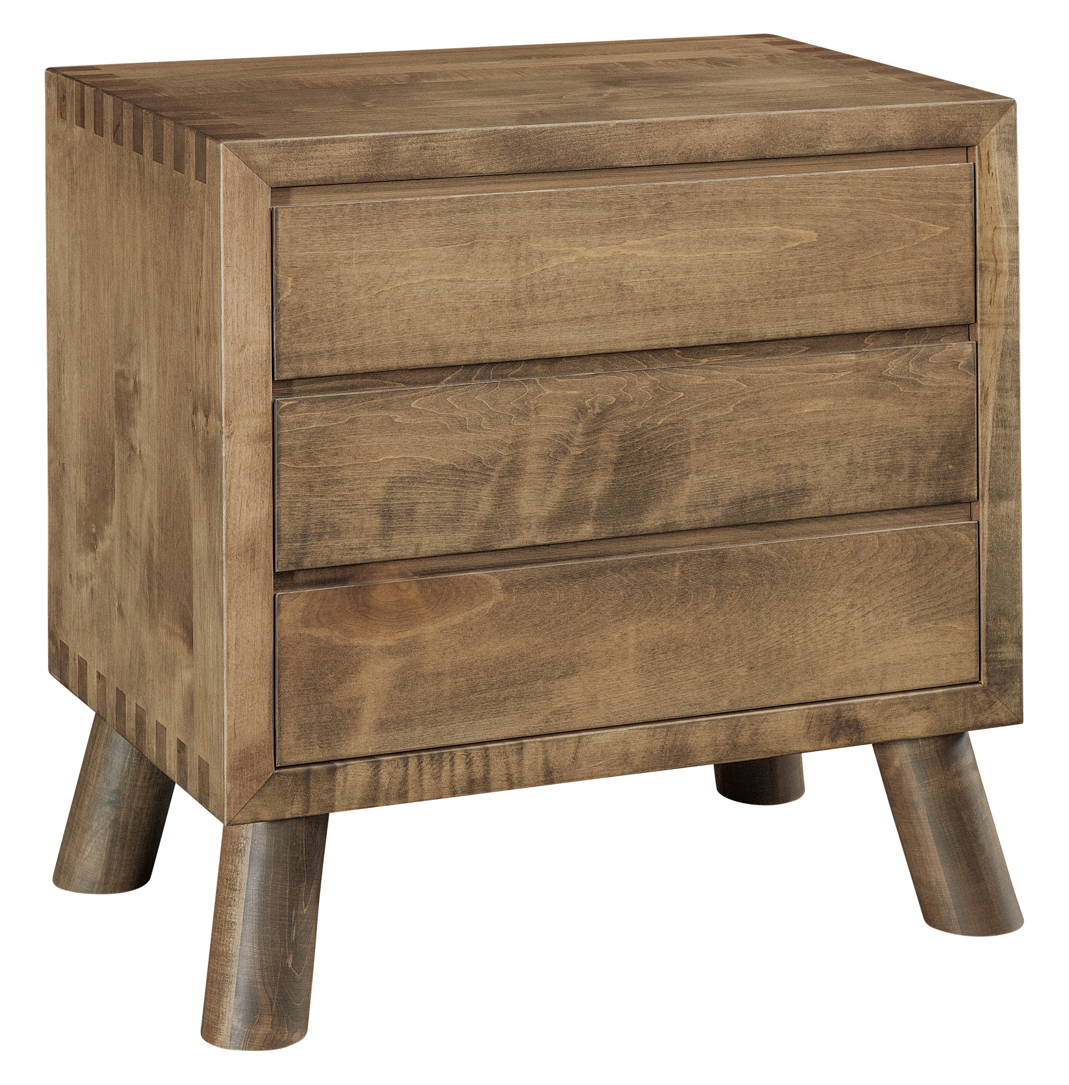 TAH Troy Three Drawer Nightstand