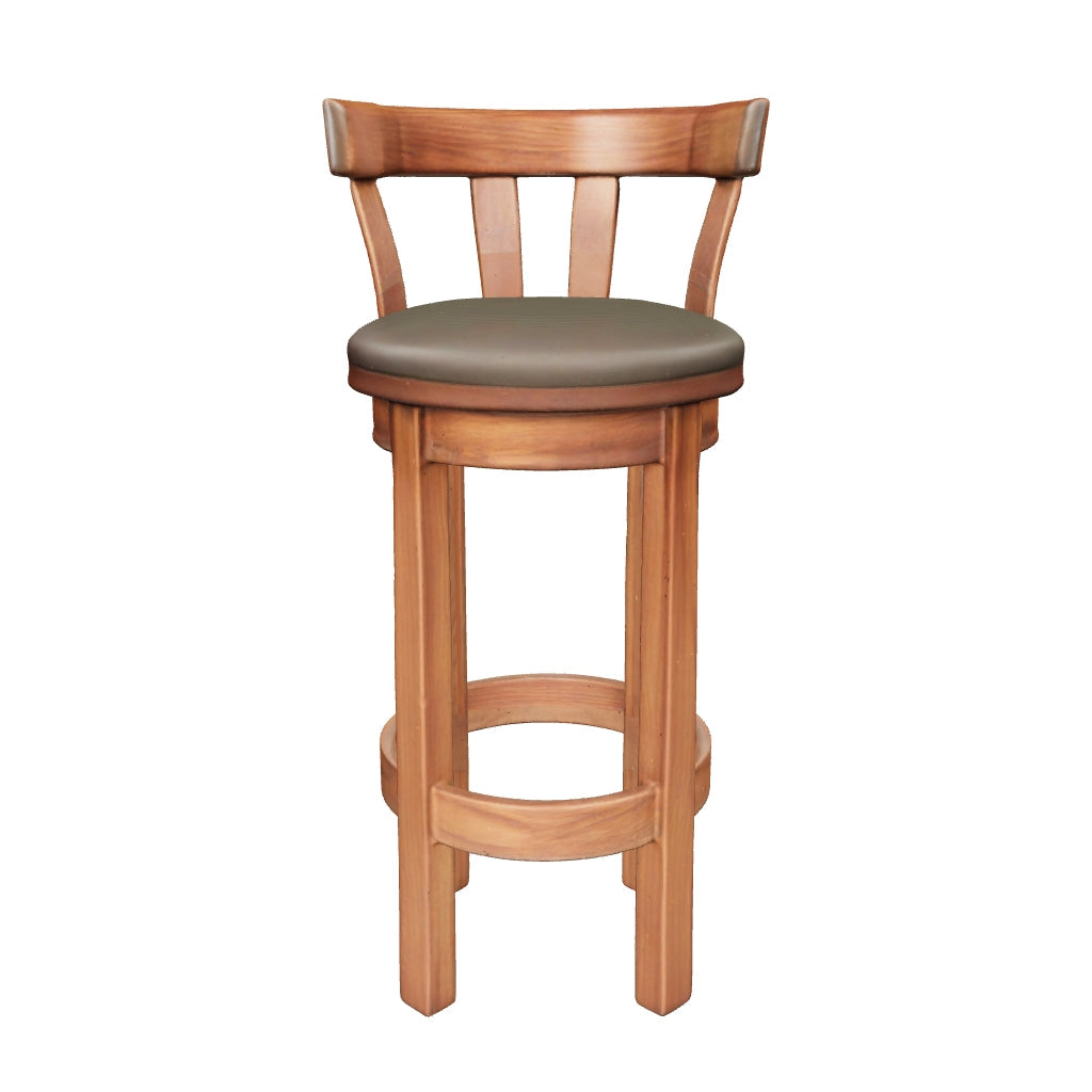 Amish Barrel Swivel Bar Chair with Meribeth Top